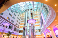 Le hall majestueux s’ouvre sur un vaste atrium baigné de lumière naturelle, avec ses verrières spectaculaires et son design contemporain. Un espace accueillant, à la fois spacieux et fluide, idéal pour créer une première impression élégante et professionn | © Hilton Roissy Charles de Gaulle