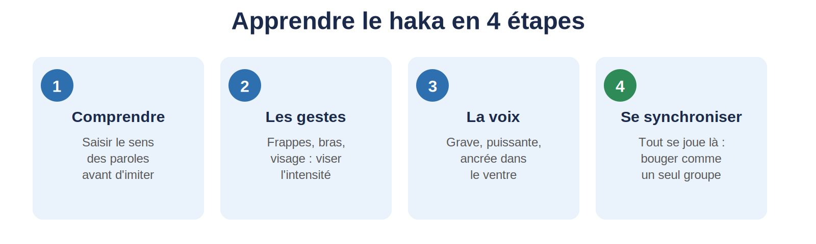 infographie haka étapes